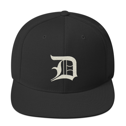 Detroit 'Old English D' Vintage Snapback (Ivory White)