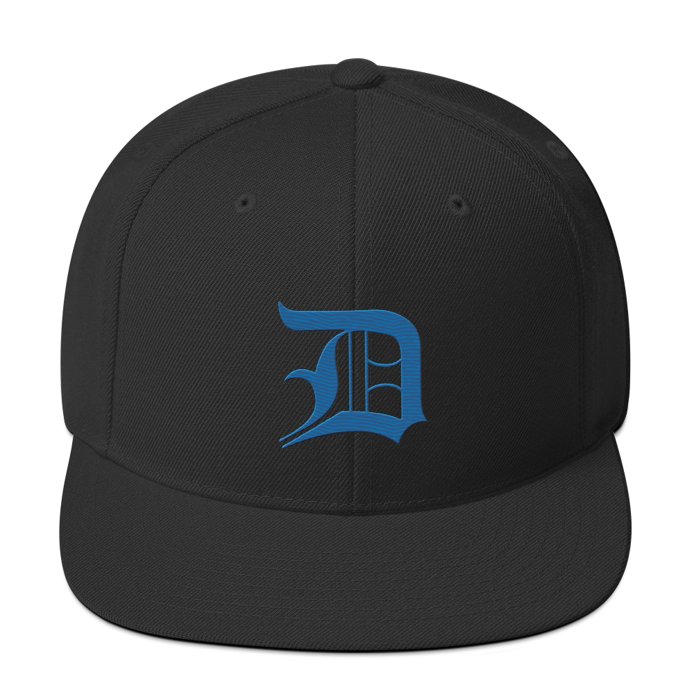 Detroit 'Old English D' Vintage Snapback (Azure)