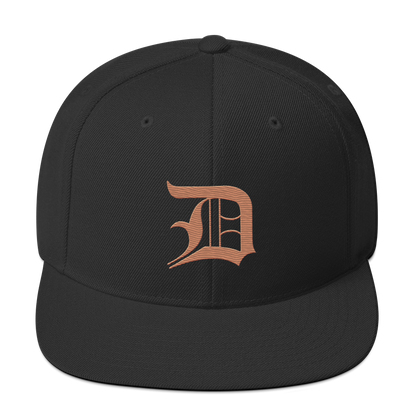 Detroit 'Old English D' Vintage Snapback (Copper)