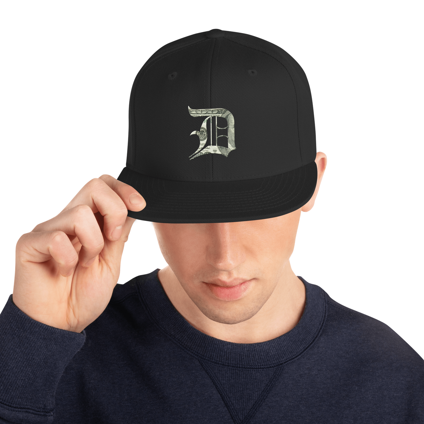 Detroit 'Old English D' Vintage Snapback (Benjamins Edition)