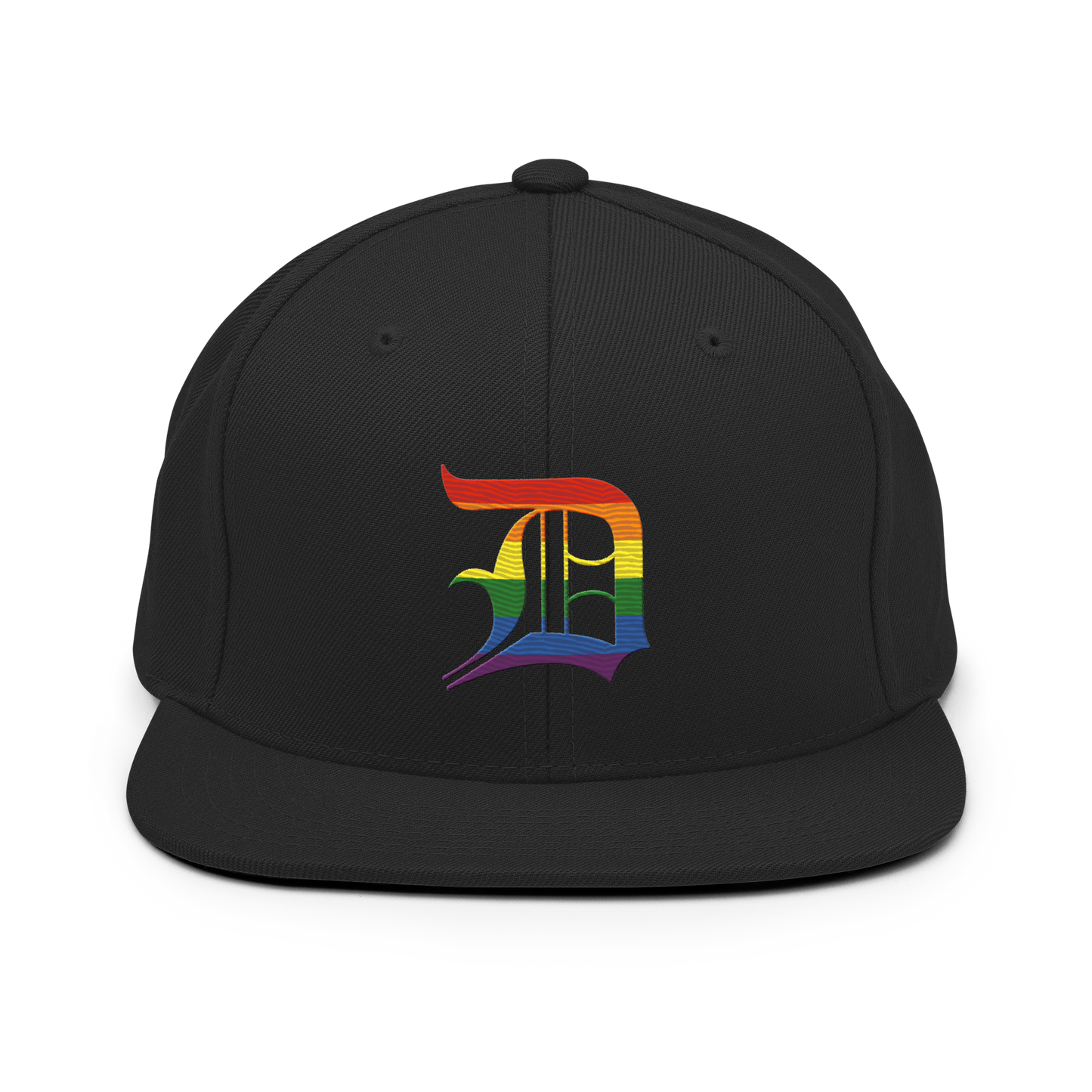 Detroit 'Old English D' Vintage Snapback (Rainbow Pride Edition)