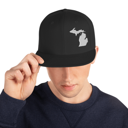 Michigan Vintage Snapback | White Outline