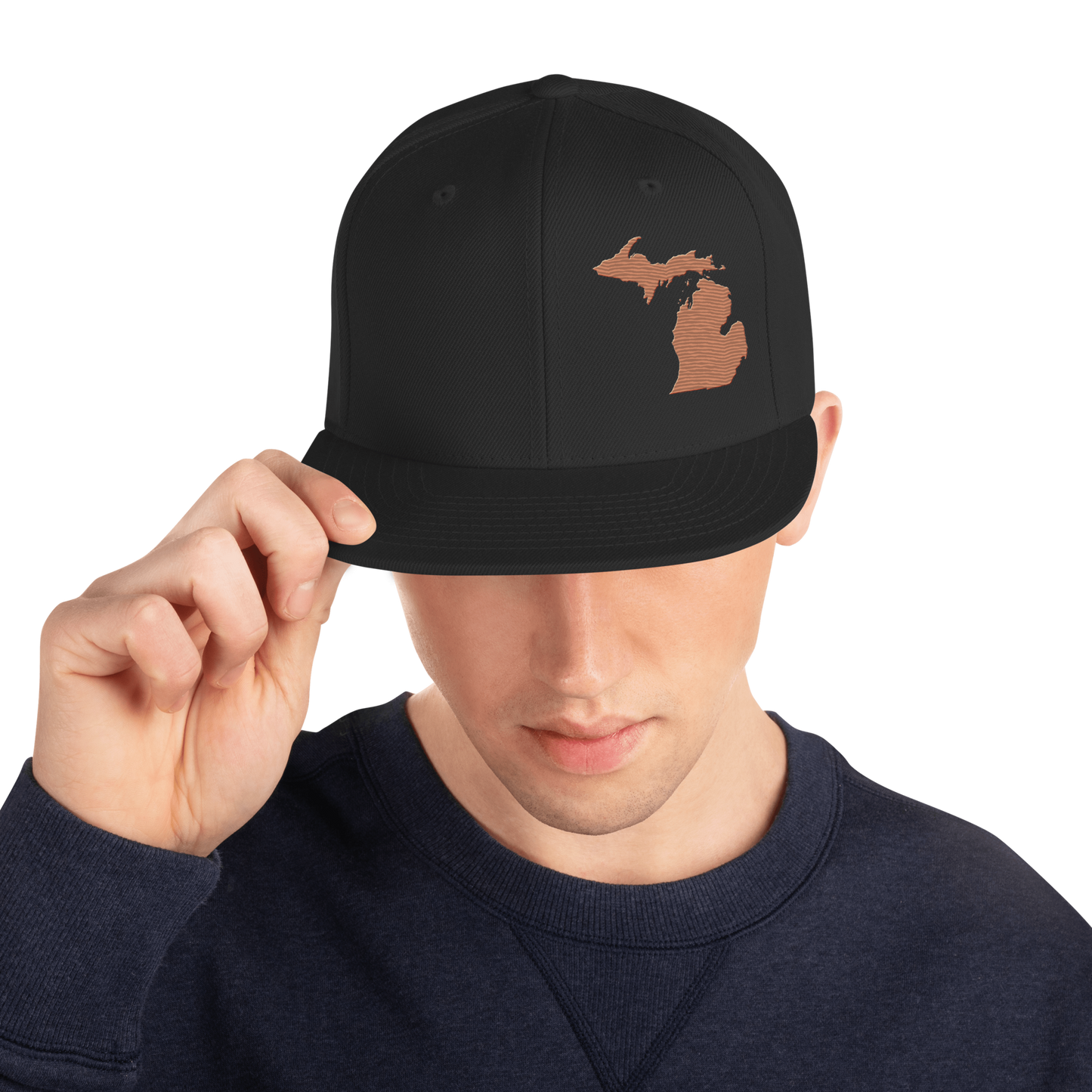 Michigan Vintage Snapback | Copper Outline