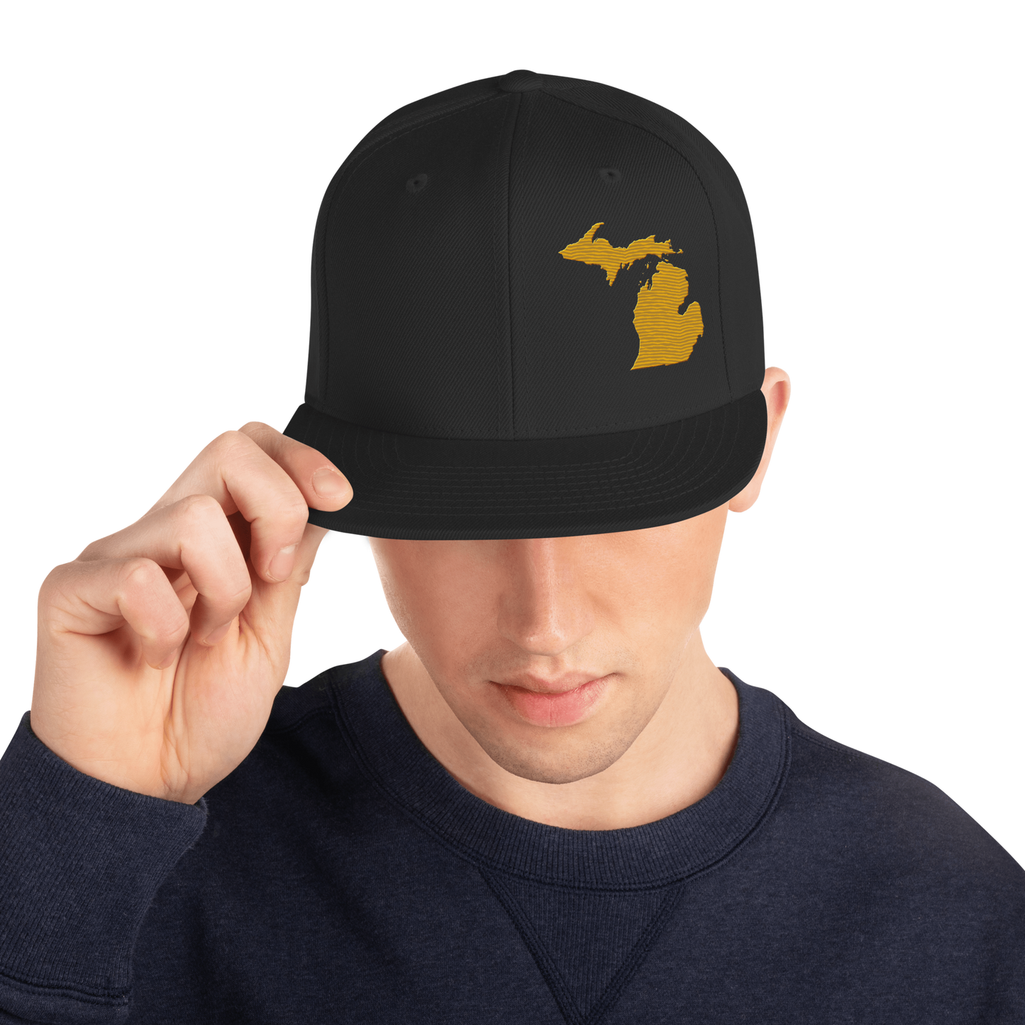 Michigan Vintage Snapback | Gold Outline