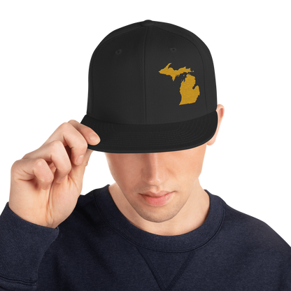 Michigan Vintage Snapback | Gold Outline