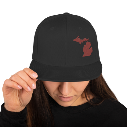 Michigan Vintage Snapback | Ore Dock Red Outline