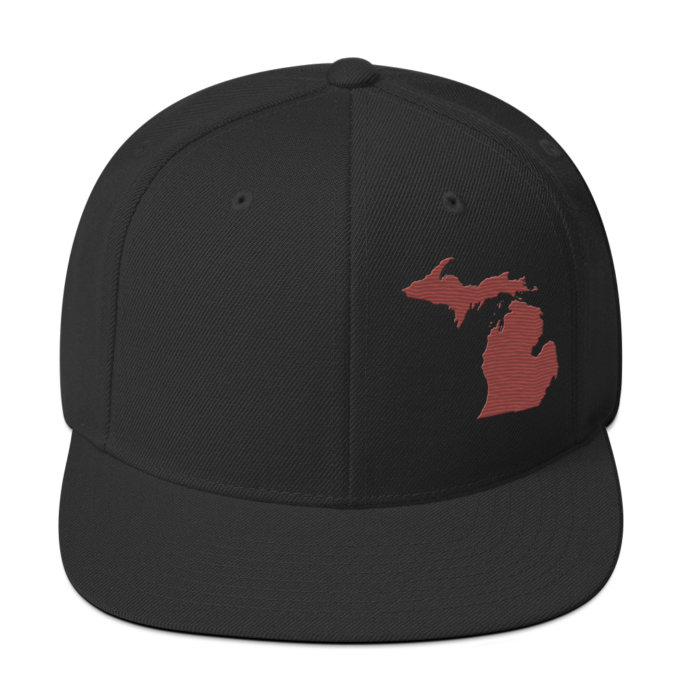 Michigan Vintage Snapback | Ore Dock Red Outline