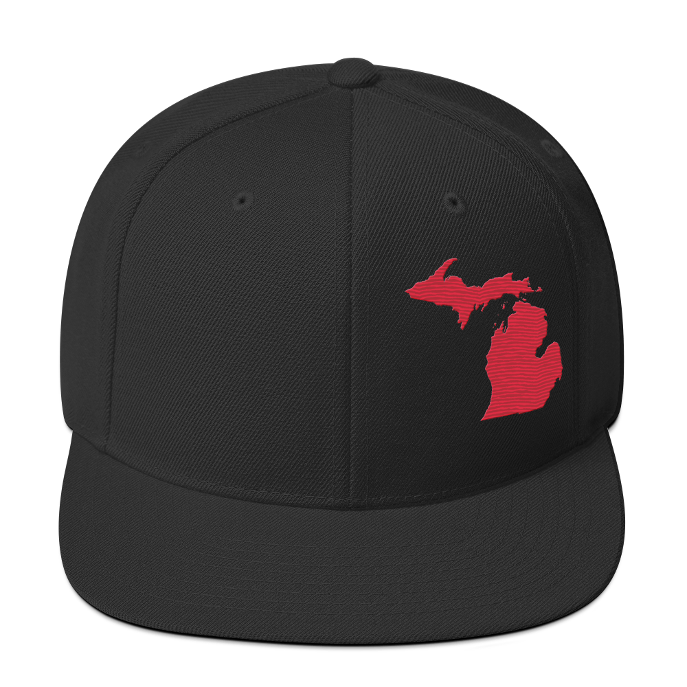 Michigan Vintage Snapback | Lighthouse Red Outline