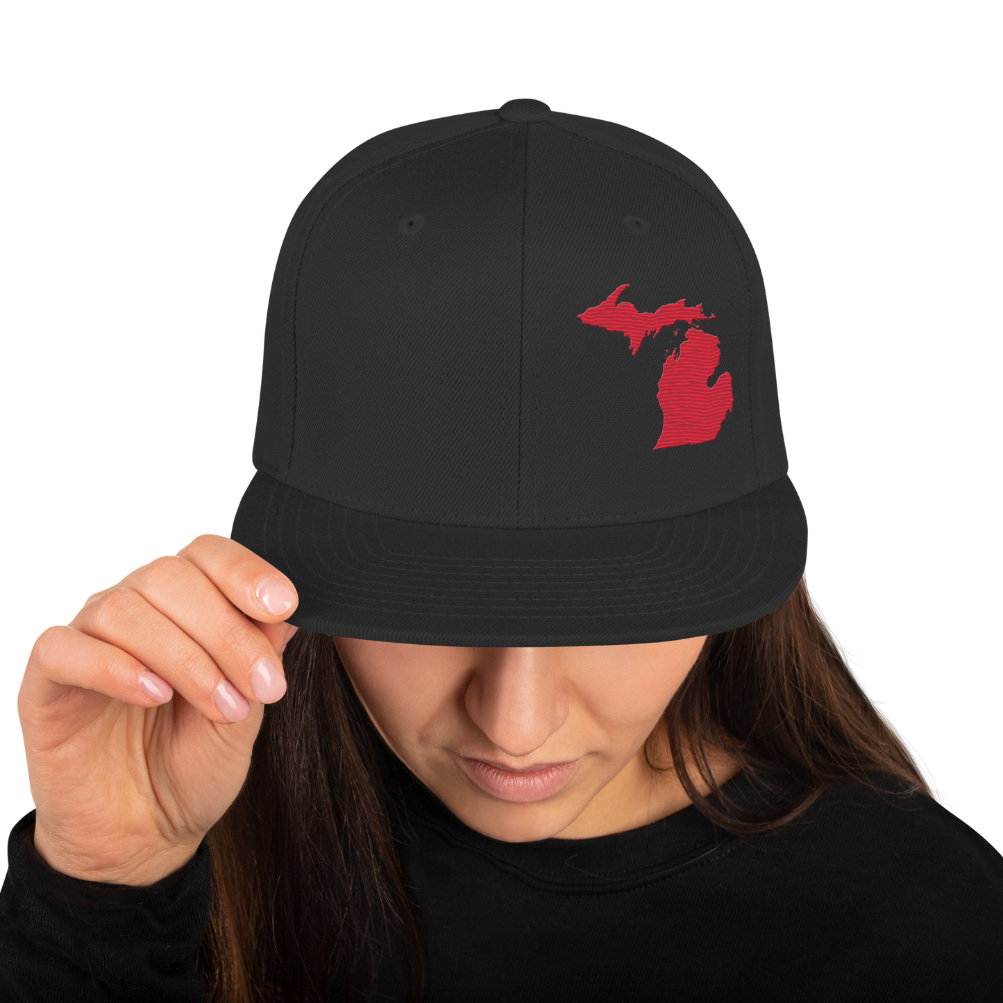 Michigan Vintage Snapback | Lighthouse Red Outline