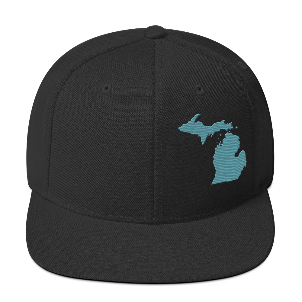 Michigan Vintage Snapback | Huron Blue Outline