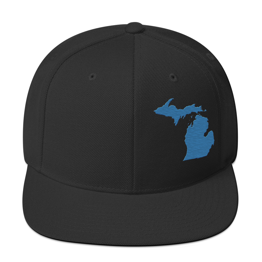 Michigan Vintage Snapback | Superior Blue Outline