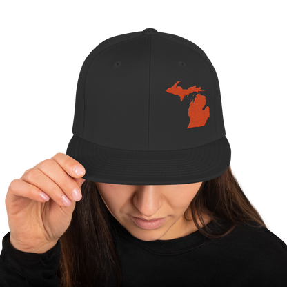 Michigan Vintage Snapback | Maple Leaf Orange Outline