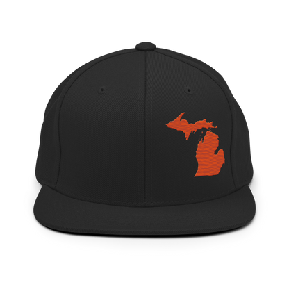 Michigan Vintage Snapback | Maple Leaf Orange Outline