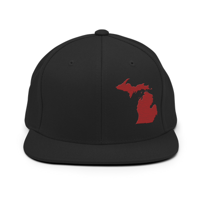 Michigan Vintage Snapback | Thimbleberry Red Outline