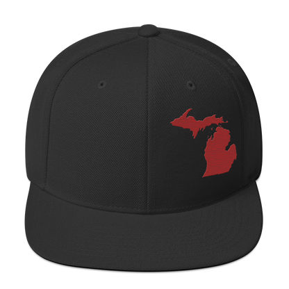 Michigan Vintage Snapback | Thimbleberry Red Outline