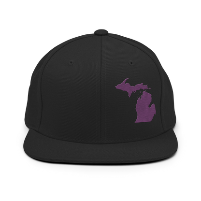 Michigan Vintage Snapback | Plum Outline