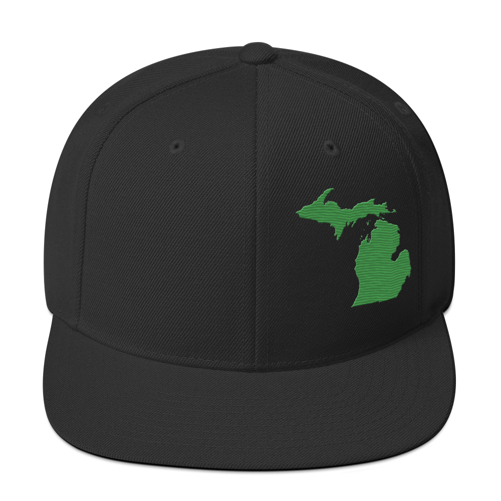 Michigan Vintage Snapback | Shamrock Green Outline