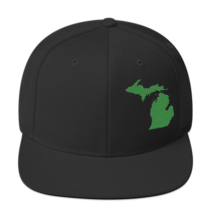 Michigan Vintage Snapback | Shamrock Green Outline