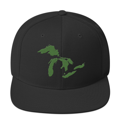 Great Lakes Vintage Snapback | Pine Green