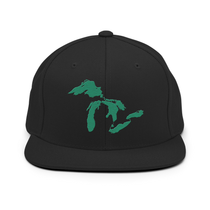 Great Lakes Vintage Snapback | Emerald Green