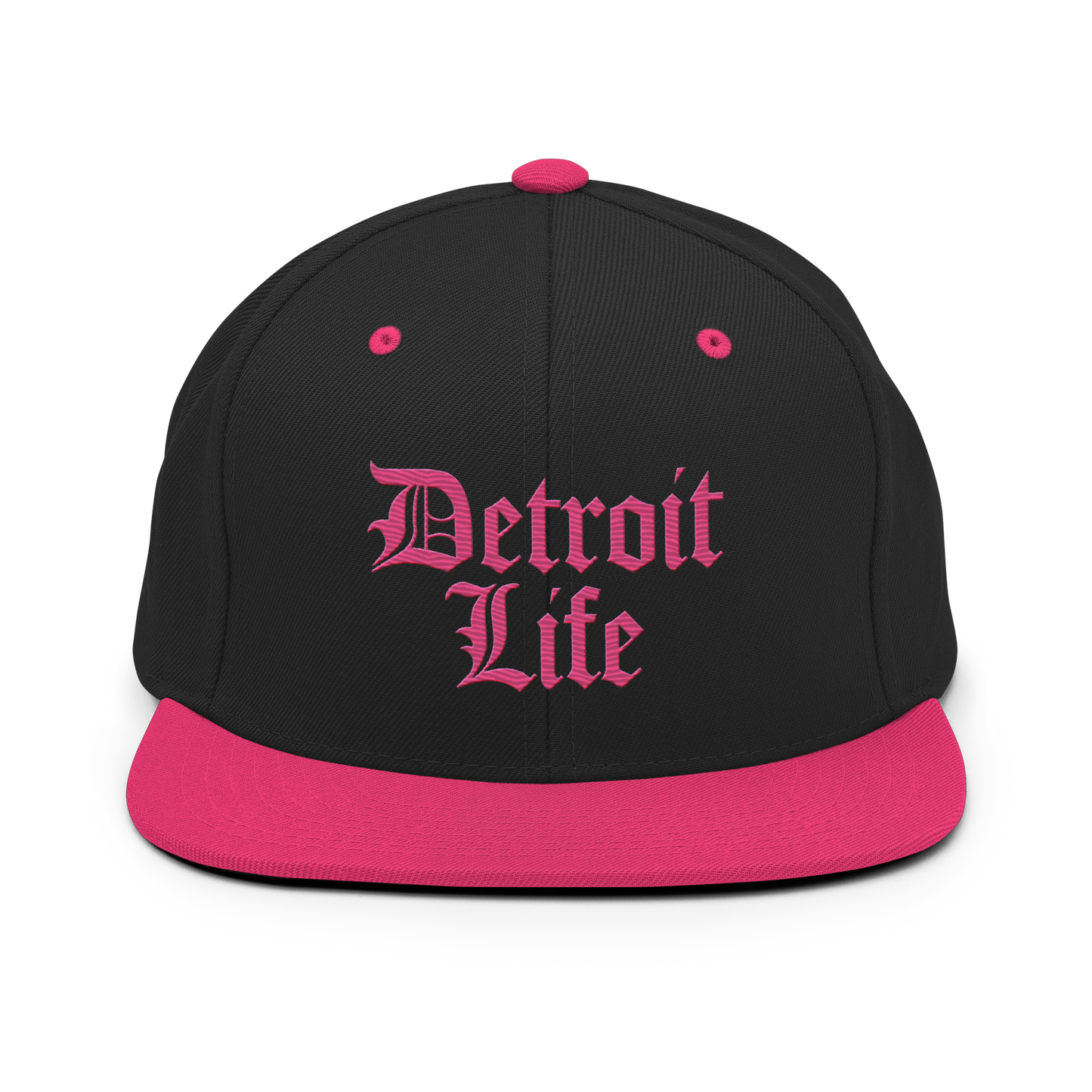 'Detroit Life' Vintage Snapback | Neon Pink