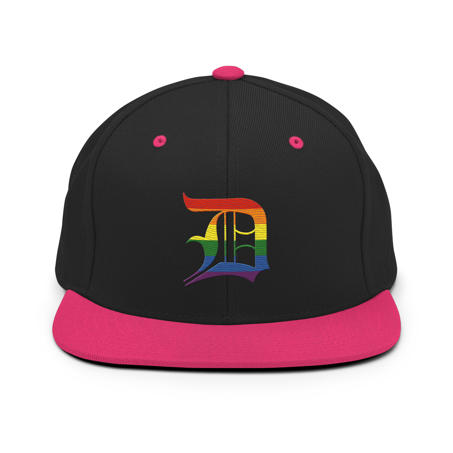 Detroit 'Old English D' Vintage Snapback (Rainbow Pride Edition)