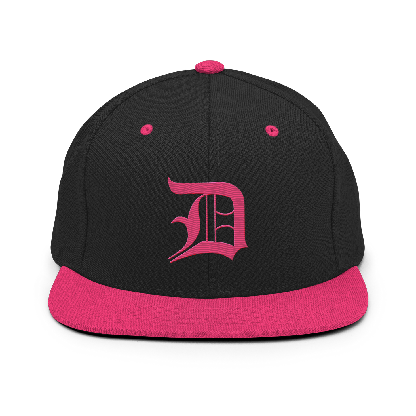 Detroit 'Old English D' Vintage Snapback | Neon Pink