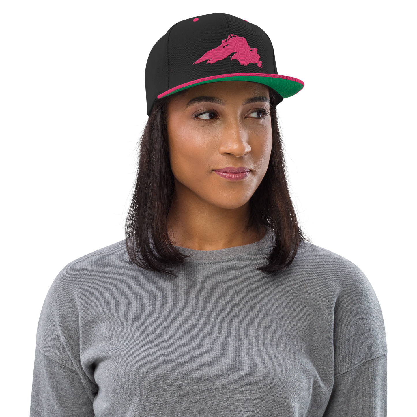 Lake Superior Vintage Snapback | Neon Pink