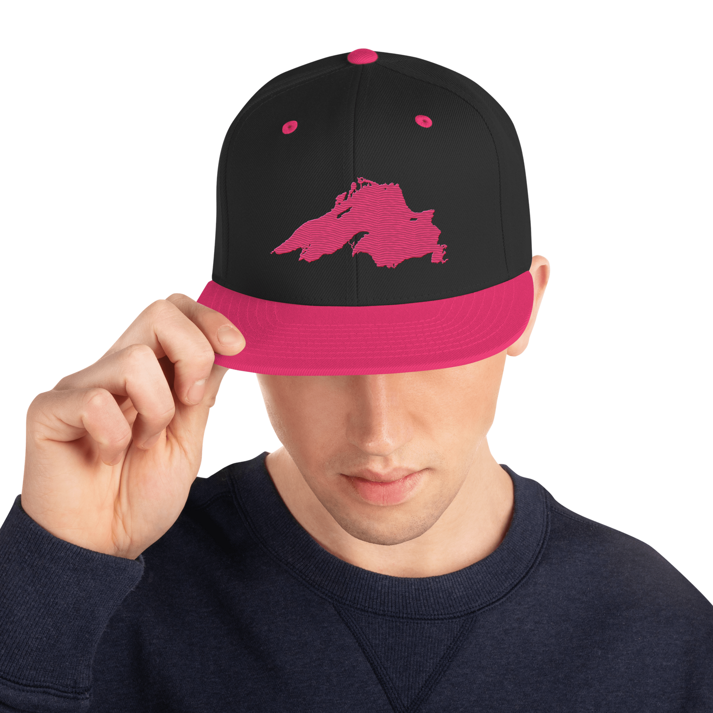 Lake Superior Vintage Snapback | Neon Pink