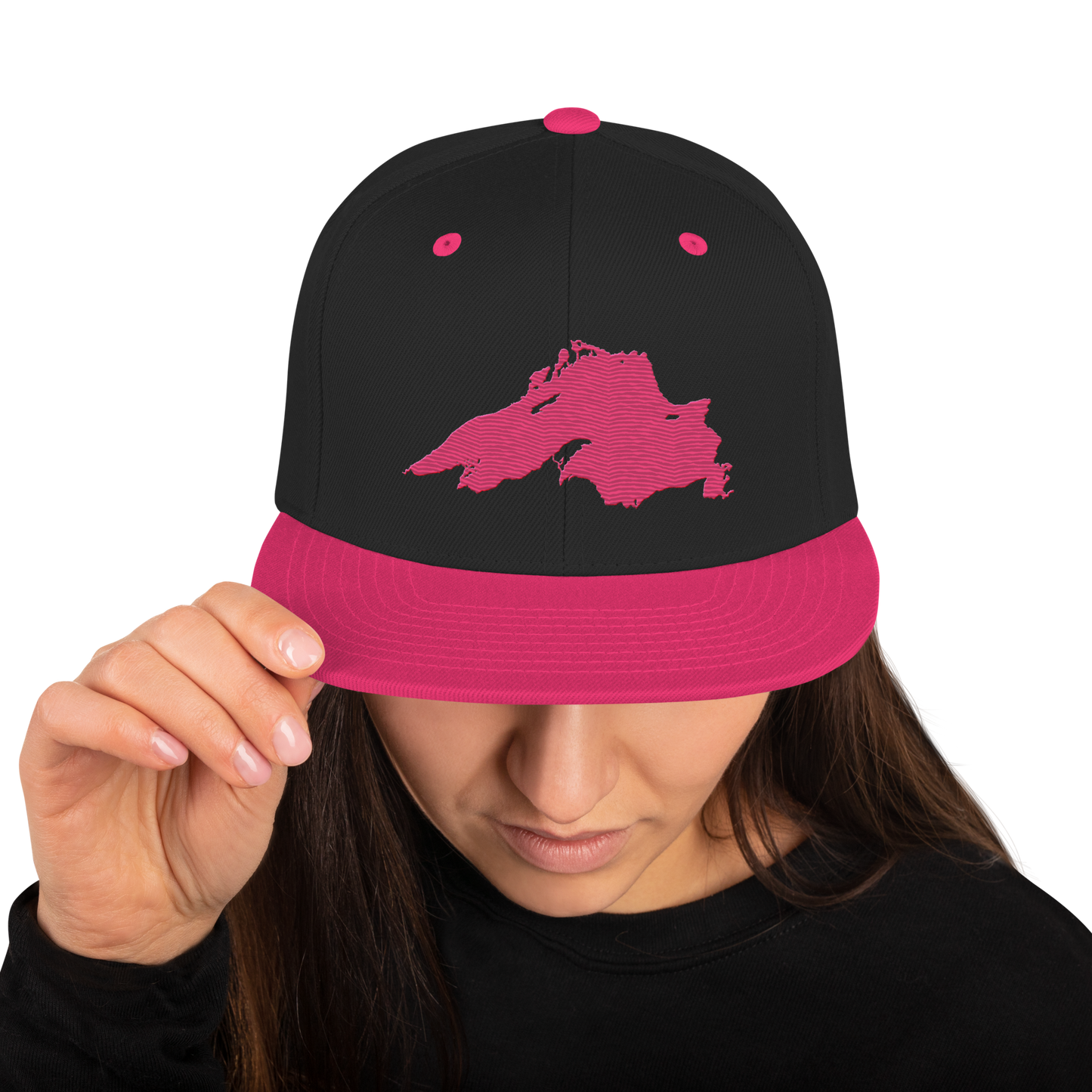 Lake Superior Vintage Snapback | Neon Pink