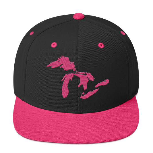 Great Lakes Vintage Snapback | Neon Pink