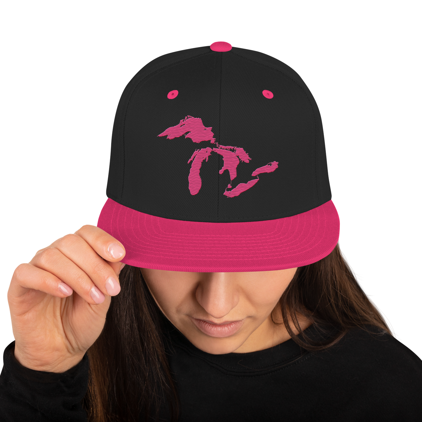 Great Lakes Vintage Snapback | Neon Pink