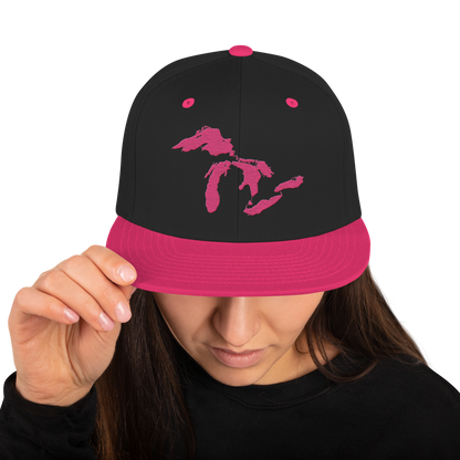 Great Lakes Vintage Snapback | Neon Pink