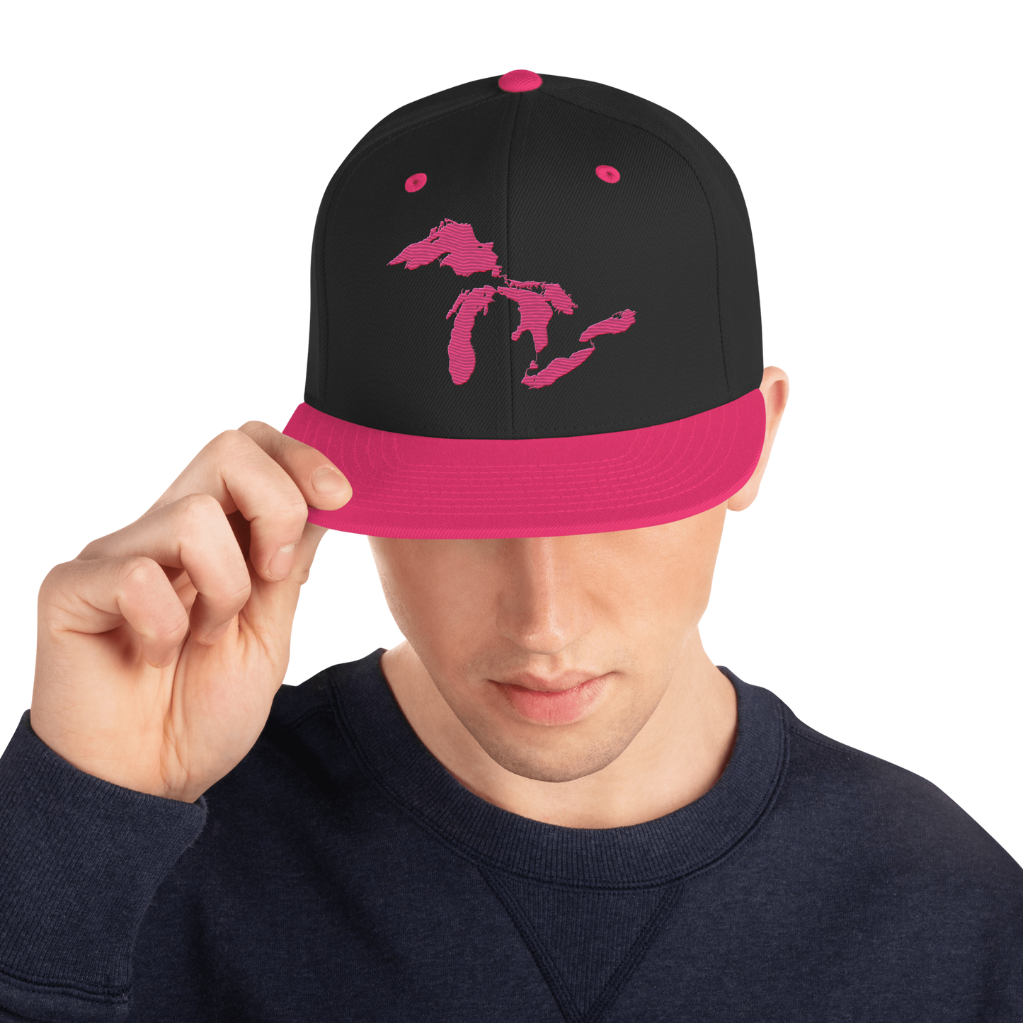 Great Lakes Vintage Snapback | Neon Pink