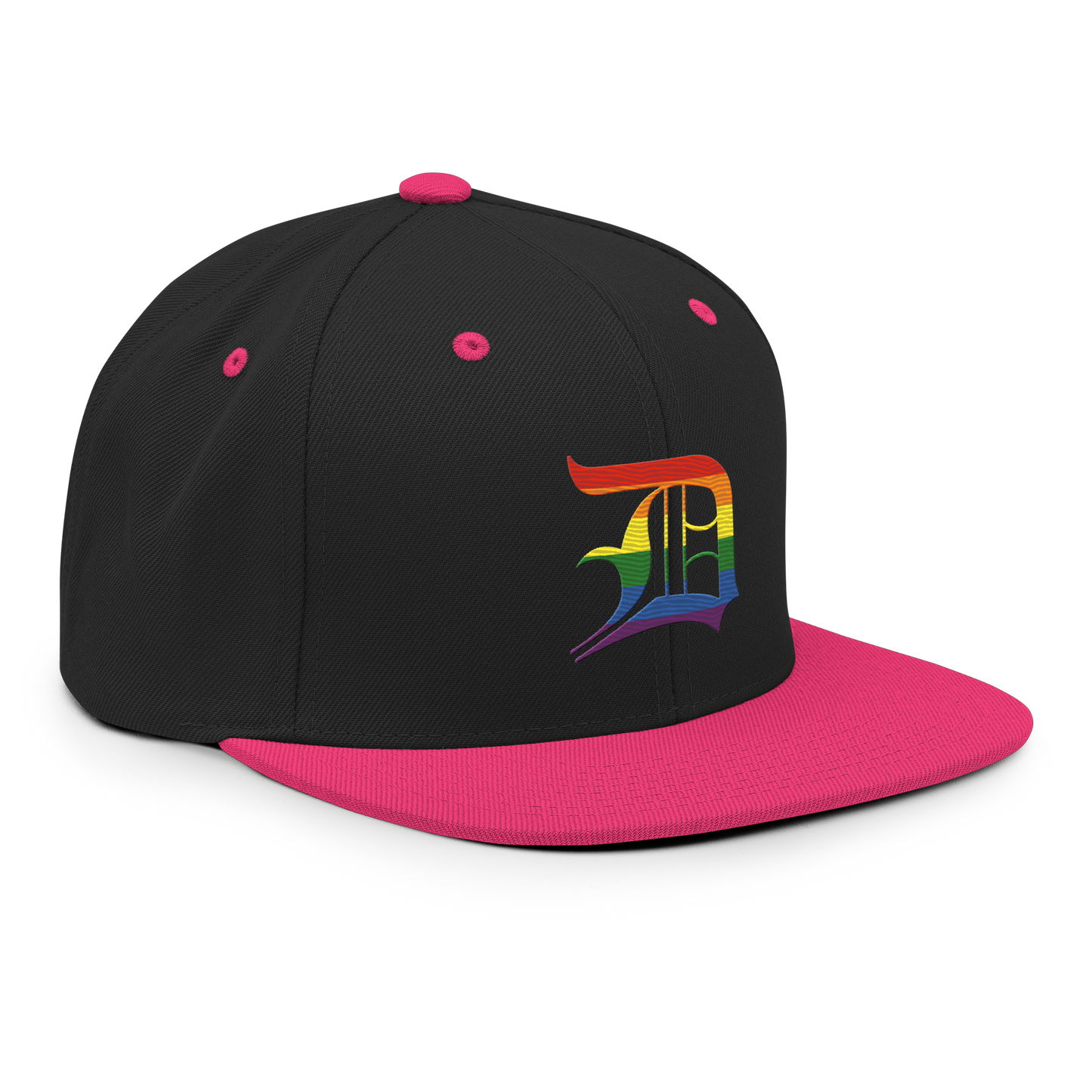 Detroit 'Old English D' Vintage Snapback (Rainbow Pride Edition)