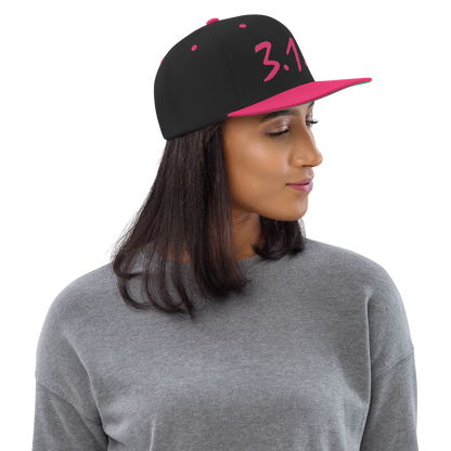 Detroit '313 Vintage Snapback (Pink Compton Font)