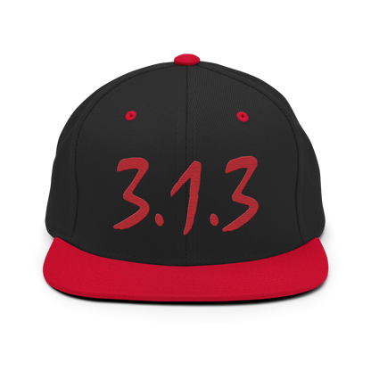 Detroit '313 Vintage Snapback (Red Compton Font)