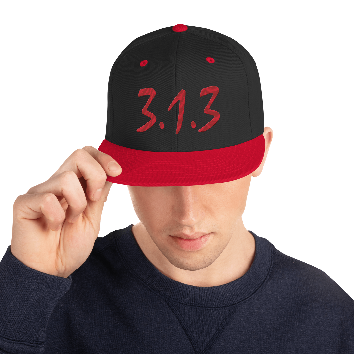 Detroit '313 Vintage Snapback (Red Compton Font)