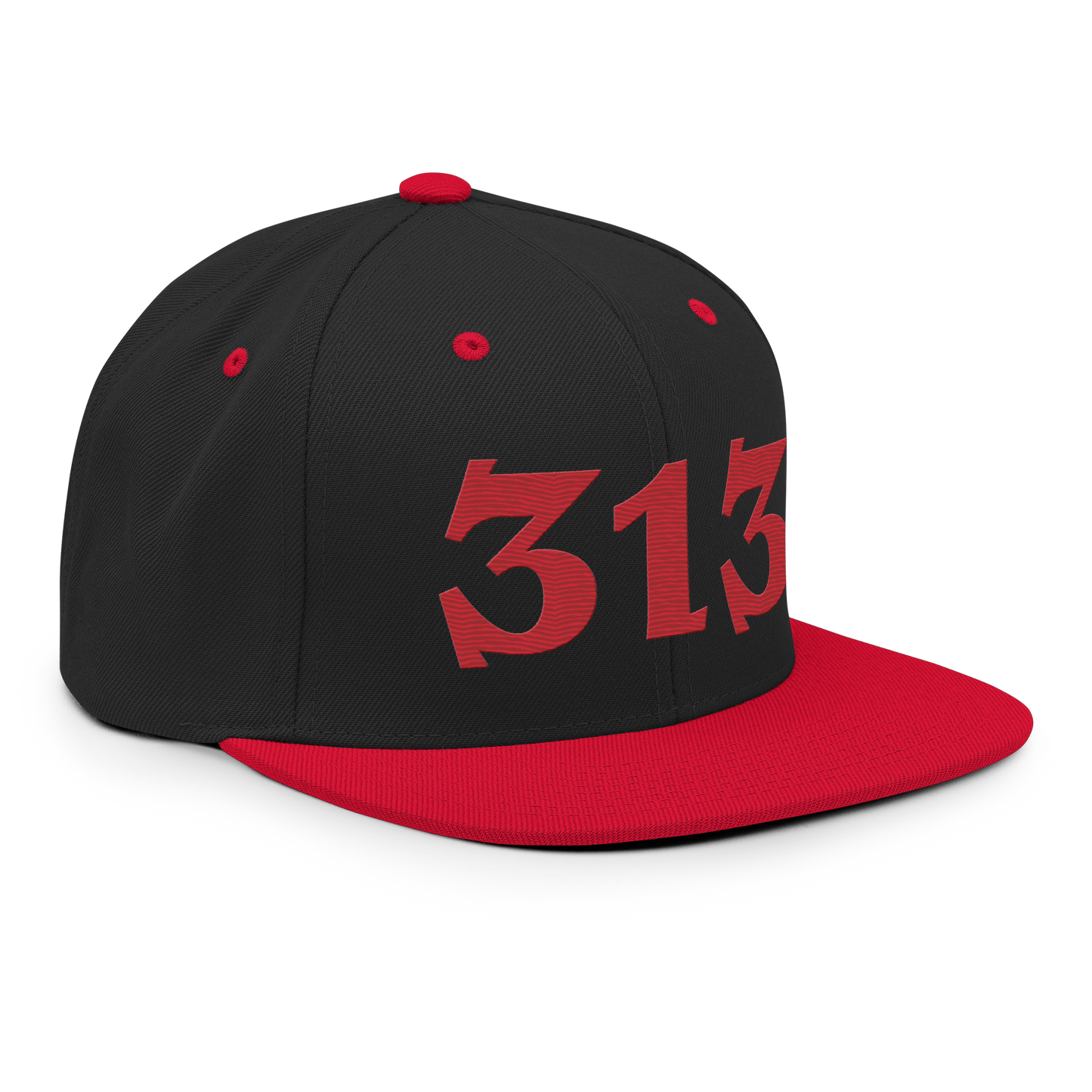 Detroit '313' Vintage Snapback (Angry Font) | Red