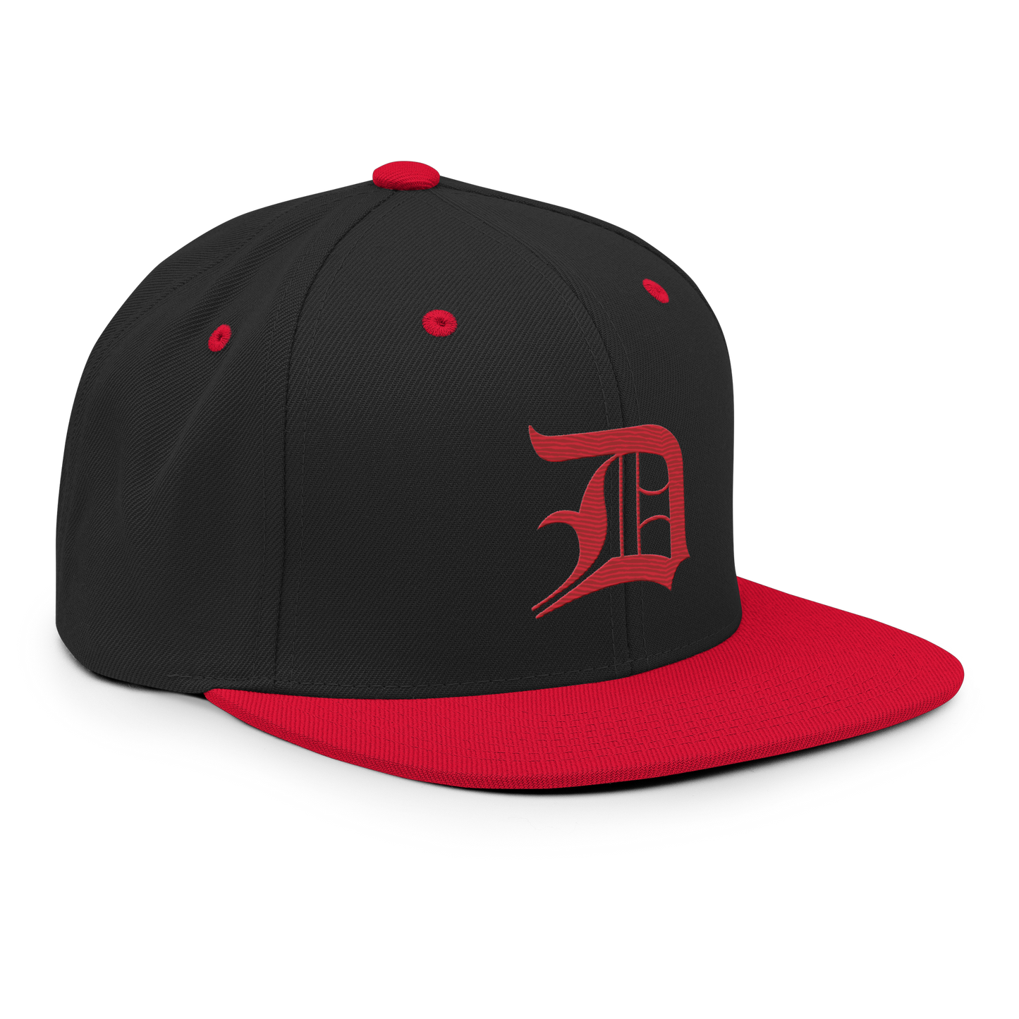 Detroit 'Old English D' Vintage Snapback | Red