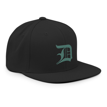 Detroit 'Old English D' Vintage Snapback (Copper Green)