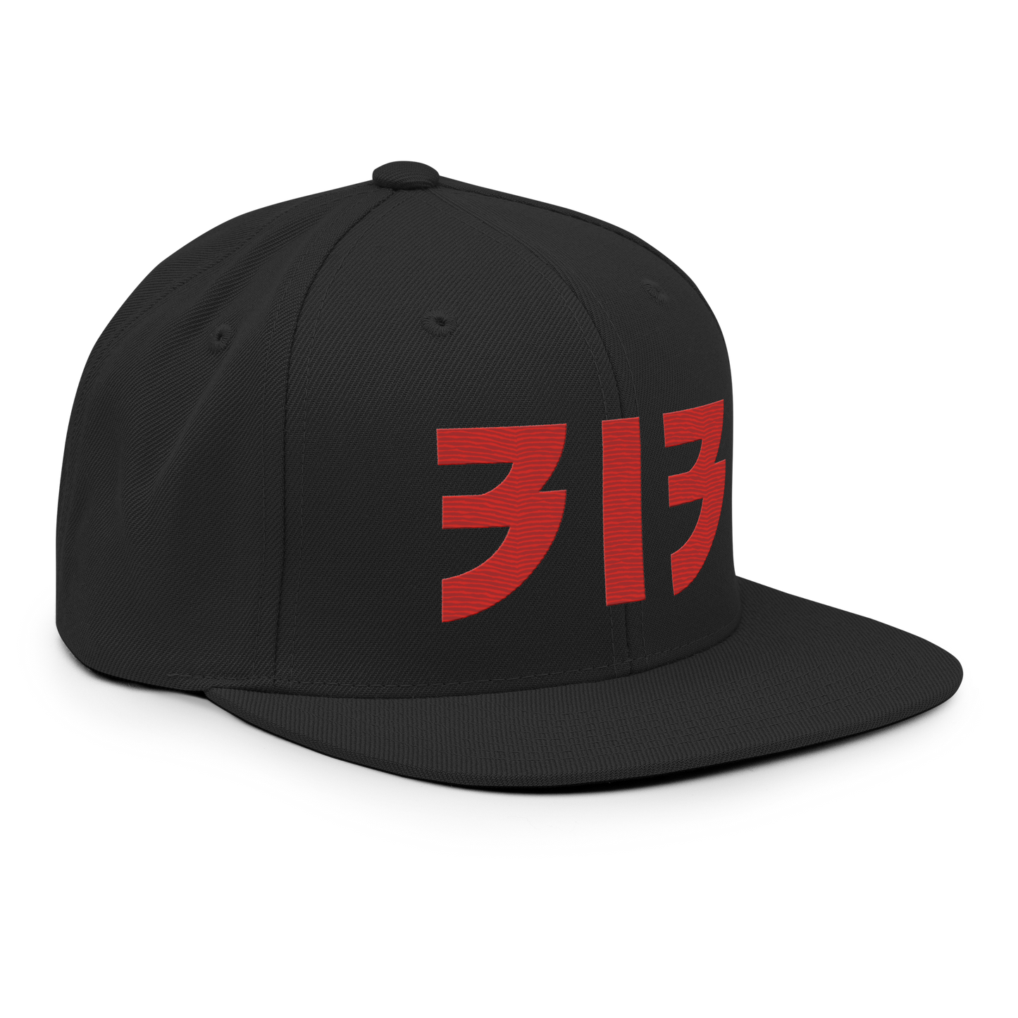 Detroit '313' Vintage Snapback (Glam Rock Font) | Aliform Red