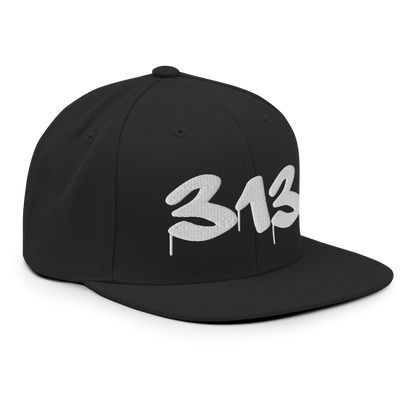 Detroit '313' Vintage Snapback (Tag Font)