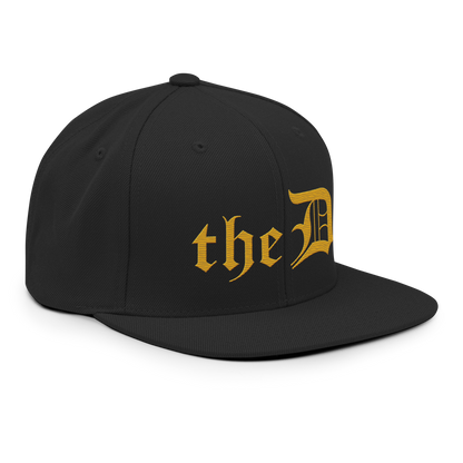 Detroit 'The D' Vintage Snapback | Gold