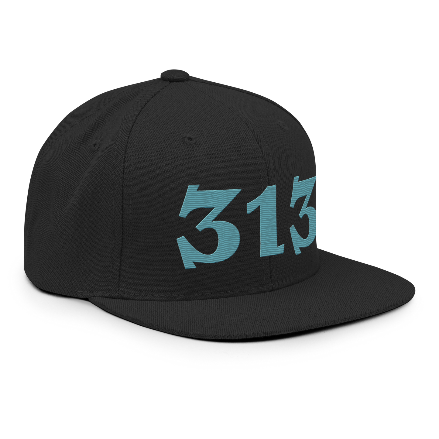 Detroit '313' Vintage Snapback (Angry Font) | Huron Blue