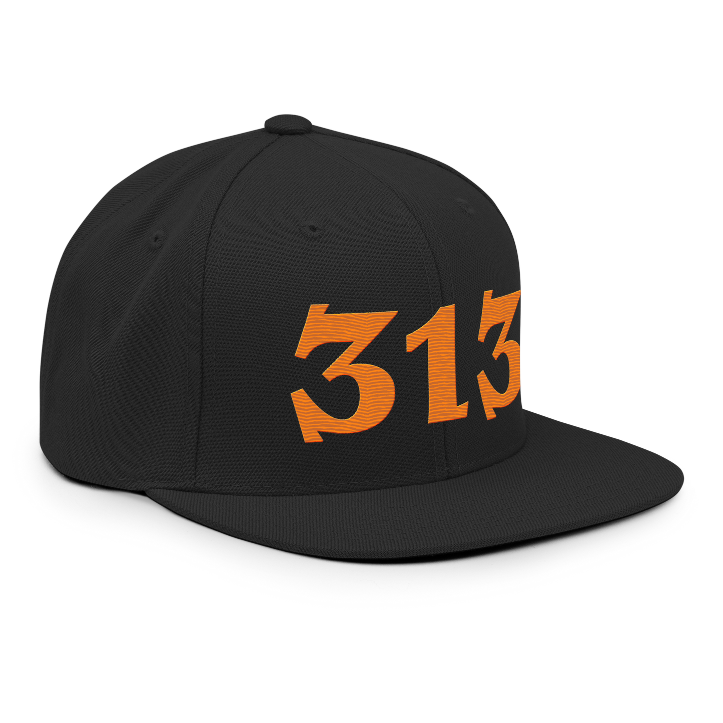 Detroit '313' Vintage Snapback (Angry Font) | Orange