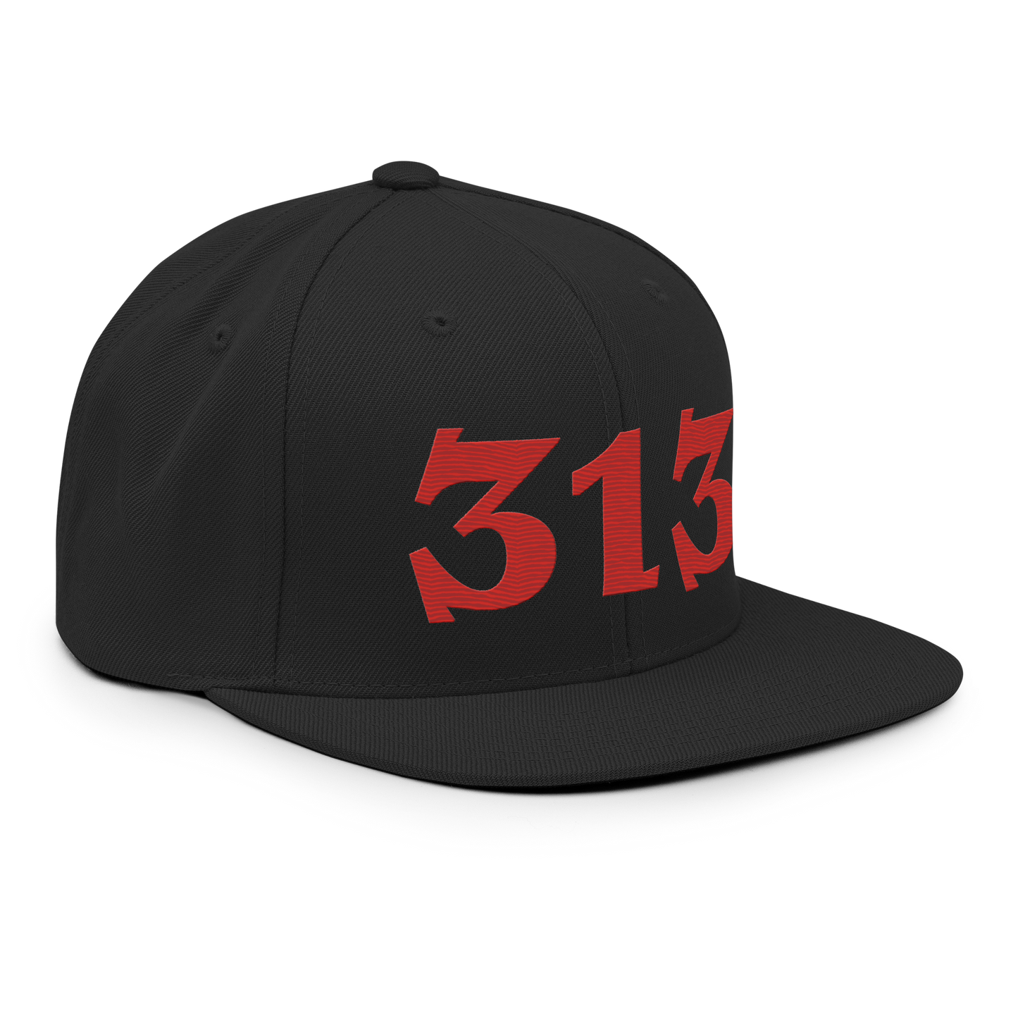 Detroit '313' Vintage Snapback (Angry Font) | Aliform Red