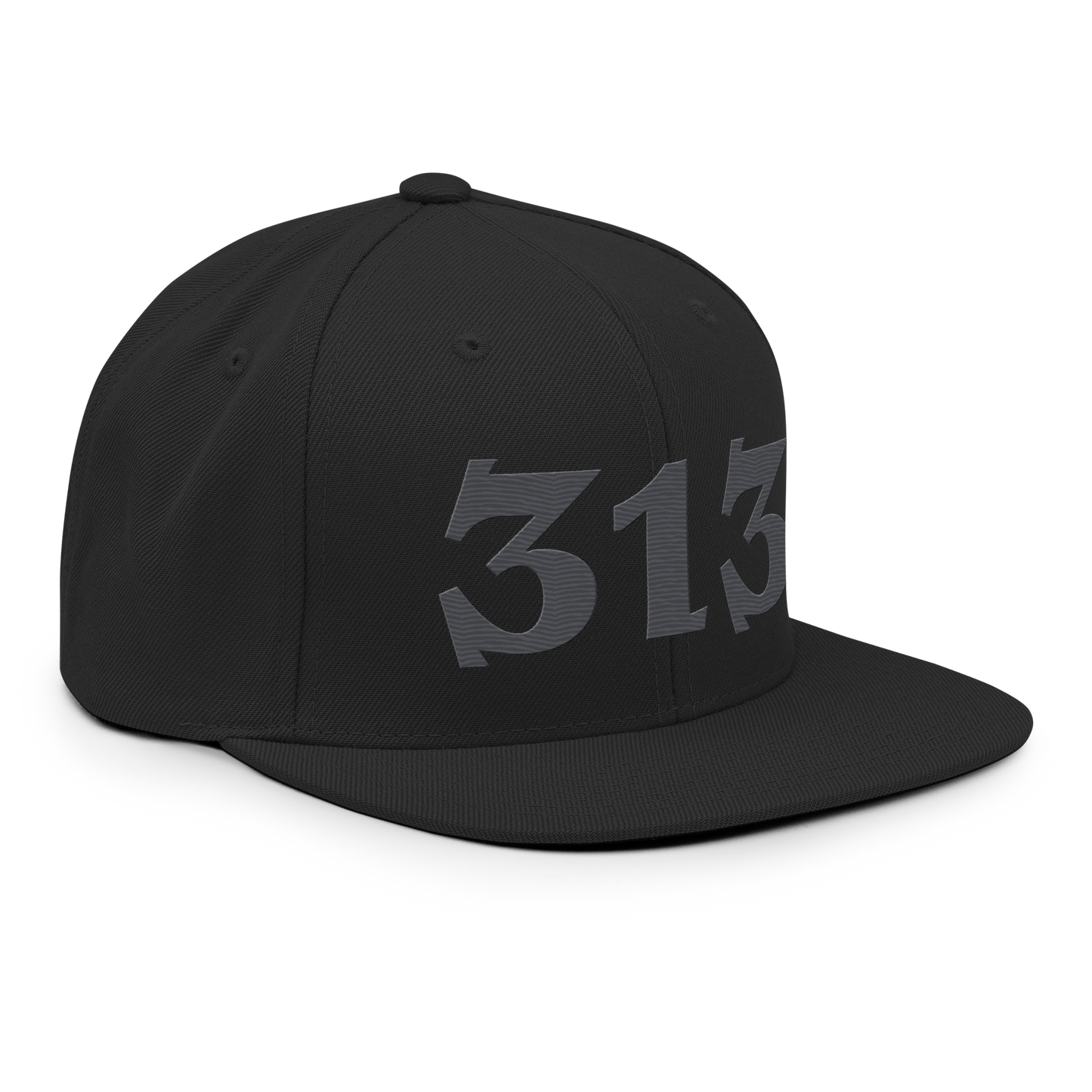 Detroit '313' Vintage Snapback (Angry Font) | Iron Ore Grey