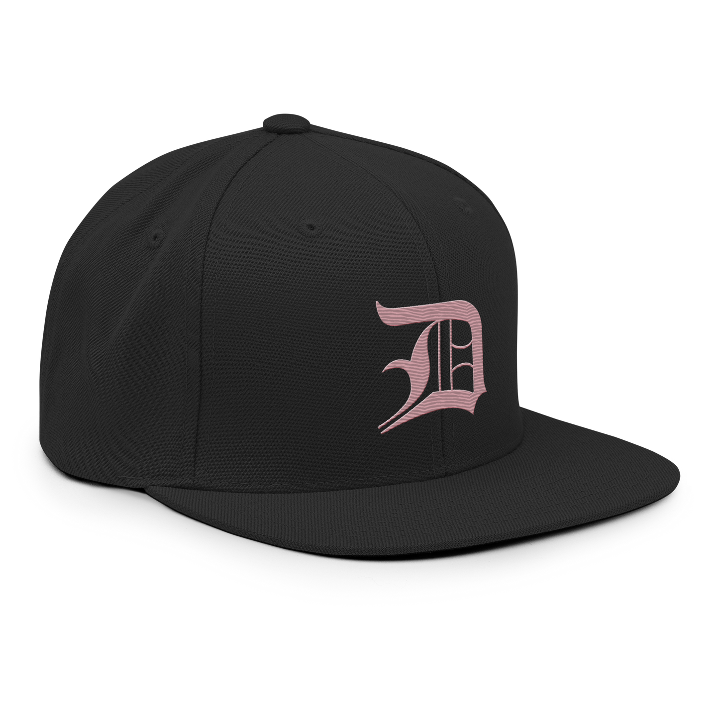 Detroit 'Old English D' Vintage Snapback (Cherry Blossom Pink)