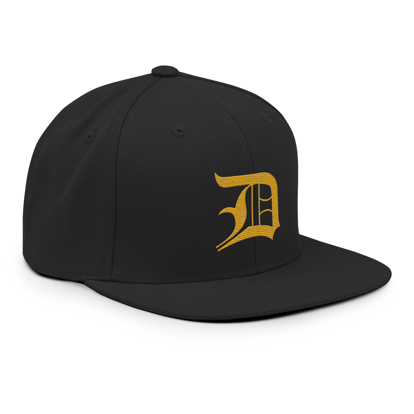 Detroit 'Old English D' Vintage Snapback (Gold)